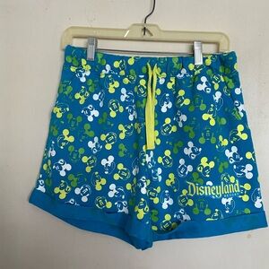 Disney Blue and Yellow Mickey Mouse Athletic Shorts